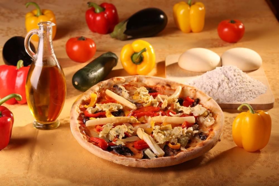 pizza con verdure